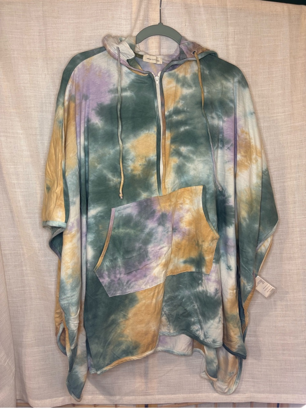 Urban Outfitters Pastel Tie-Dye Poncho
